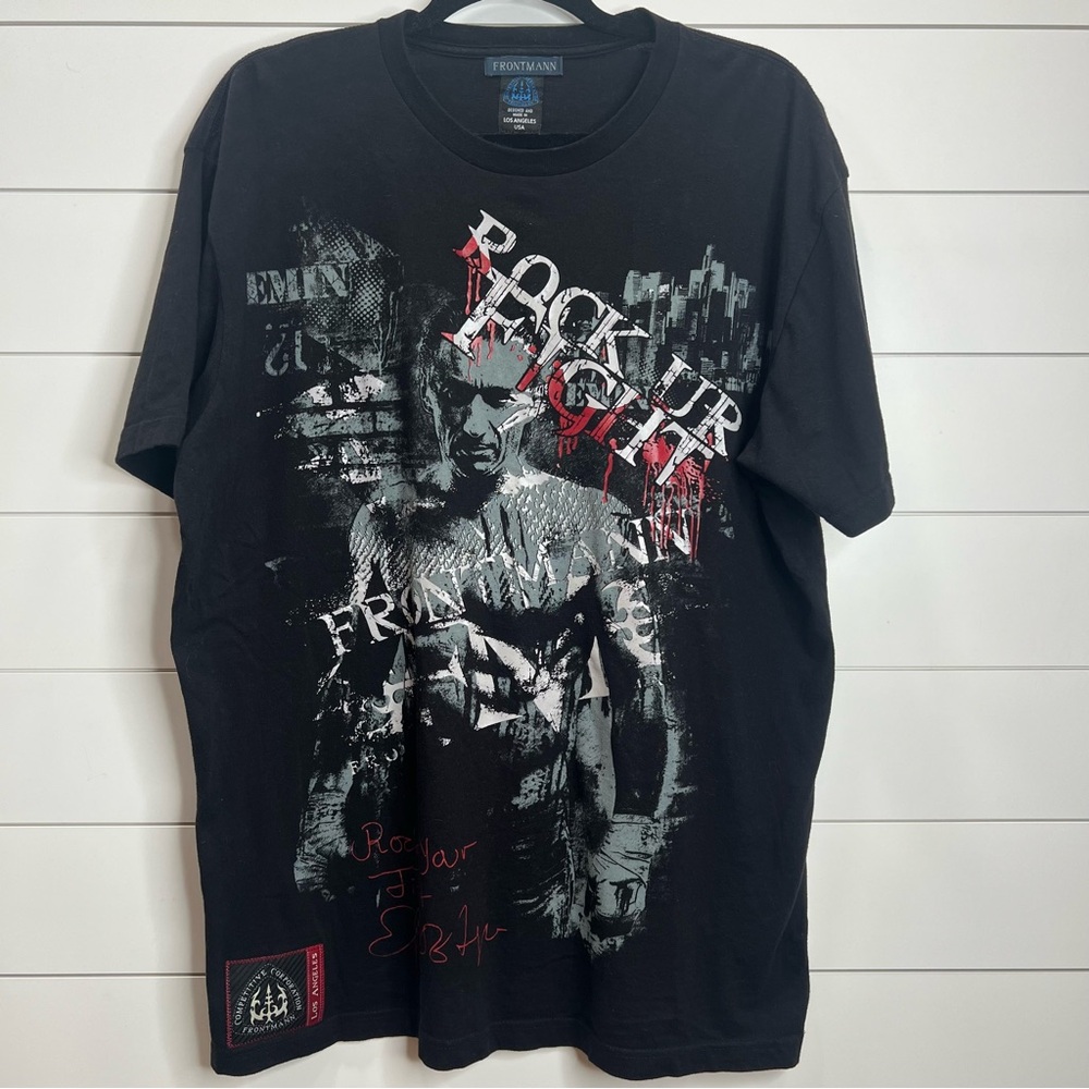 Frontmann Rock Ur Fight Black Graphic‎ Men's Tee Shirt. Size XL.